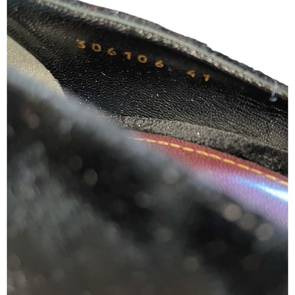 Gucci Elizabeth Black‎ Velvet Peep Toe Stiletto 306106 Size 41 - Picture 10 of 12